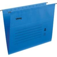 Viking Vertical Suspension File Foolscap V Base 220 gsm Blue Pack of 25