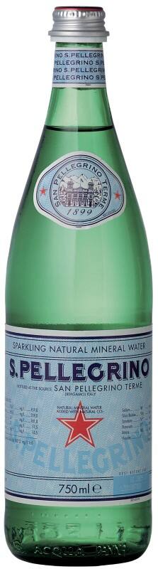 S.Pellegrino Sparkling Mineral Water Natural 12 Bottles of 750 ml