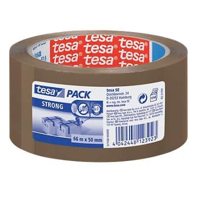 tesa Packaging Tape tesapack Strong Brown 50 mm (W) x 66 m (L) Plastic 57168