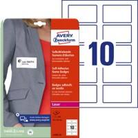 AVERY Zweckform L4785-20 Name Badge 80 x 50 mm White 20 Sheets of 10 Labels