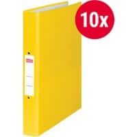 Office Depot Ring Binder Paper on Board A4 2 ring 25 mm Yellow Pack of 10