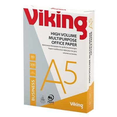 Viking Business A5 Printer Paper White 80 gsm Smooth 500 Sheets