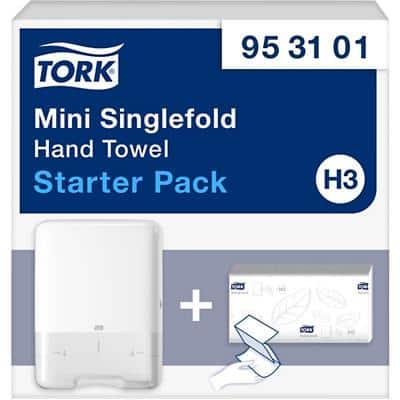 Tork Hand Towel Dispenser H3 Starterpack Plastic Wall Mountable White 13.5 x 29.1 x 33.2 cm