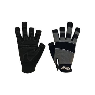 Polyco Gloves Leather Unpowdered Size 8 Black, Grey