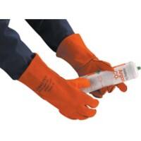 Polyco Gloves Gauntlet Leather Size L Red
