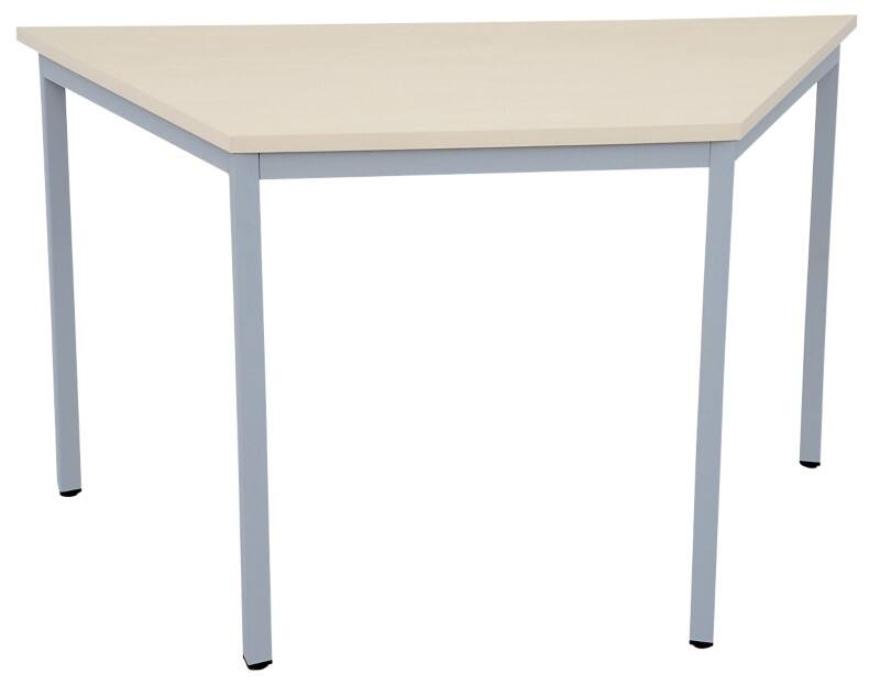 Viking Realspace Trapezoidal Table Maple MFC (Melamine Faced Chipboard), Steel Silver 1,400 x 700 x 750 mm