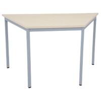 Realspace Trapezoidal Table Maple MFC (Melamine Faced Chipboard), Steel Silver 1,200 x 600 x 750 mm