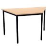 Niceday Trapezoidal Table with Beech Coloured MFC & Aluminium Top and Black Frame 1200 x 600 x 750 mm