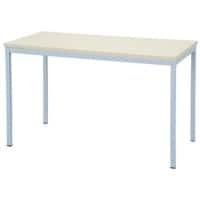 Niceday Rectangular Table with Maple Coloured MFC & Aluminium Top and Silver Frame 1400 x 700 x 750 mm