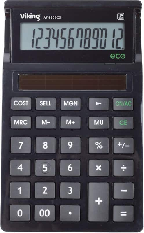 Office Depot Eco Desktop Calculator AT-830 12 Digit Display Black | Viking  Direct UK