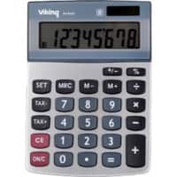 Viking Desktop Calculator AT-812T 8 Digit Display Silver