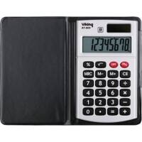 Office Depot Pocket Calculator AT-809 8 Digit Display Dual Power Black, Silver