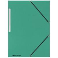 Office Depot 3 Flap Folder A4 Green Cardboard Pack of 10