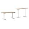 EFG Sit Stand Desk BRO14MEZ4 Oak 1,400 mm  x  800 mm