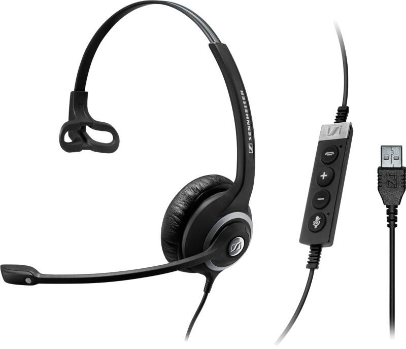 EPOS Impact 200 Series Wired Headset Over-the-head USB Noise Cancelling Microphone Mono SC 230 MS II Black, Silver