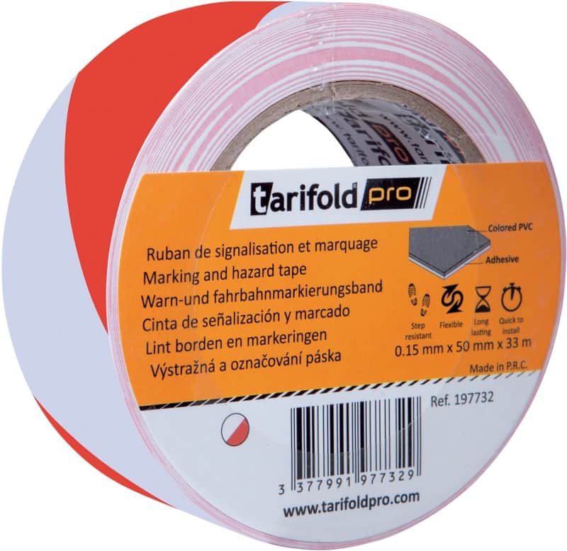 Djois Floor Marking Tape Vinyl 5 cm Red & White