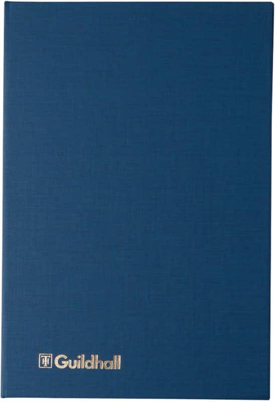 Guildhall Account Book 1053 Ruled 29.8 x 20.3 cm Hardback 160 Sheets Blue