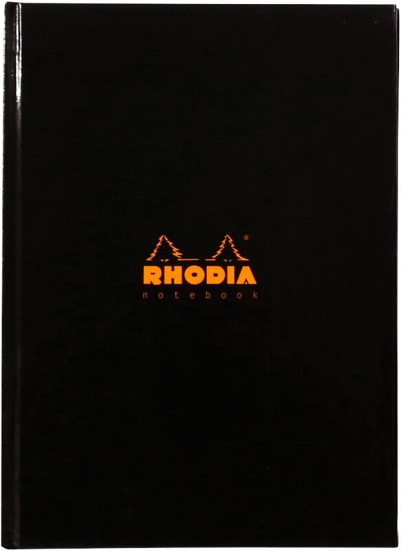 Rhodia Notebook 119231C A5 Ruled Casebound Cardboard Hardback Black 192 Pages 96 Sheets