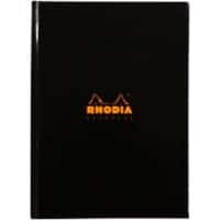 Rhodia A5 Casebound Black Hardback Business Notebook Ruled 192 Pages
