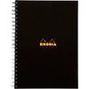 Rhodia Notebook 119232C A4 Ruled Spiral Bound Cardboard Hardback Black Perforated 160 Pages 80 Sheets