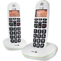 Doro PhoneEasy 100w Duo Cordless Telephone White Twin Handset