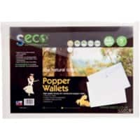 Seco Document Wallet A4 Press Stud PP (Polypropylene) Landscape 23.5 (W) x 33.5 (D) x 1.5 (H) cm Transparent Pack of 5