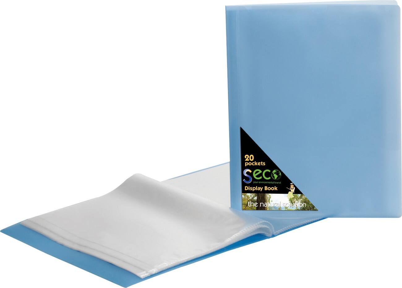 Seco Display Book A4 Blue 20 Pockets