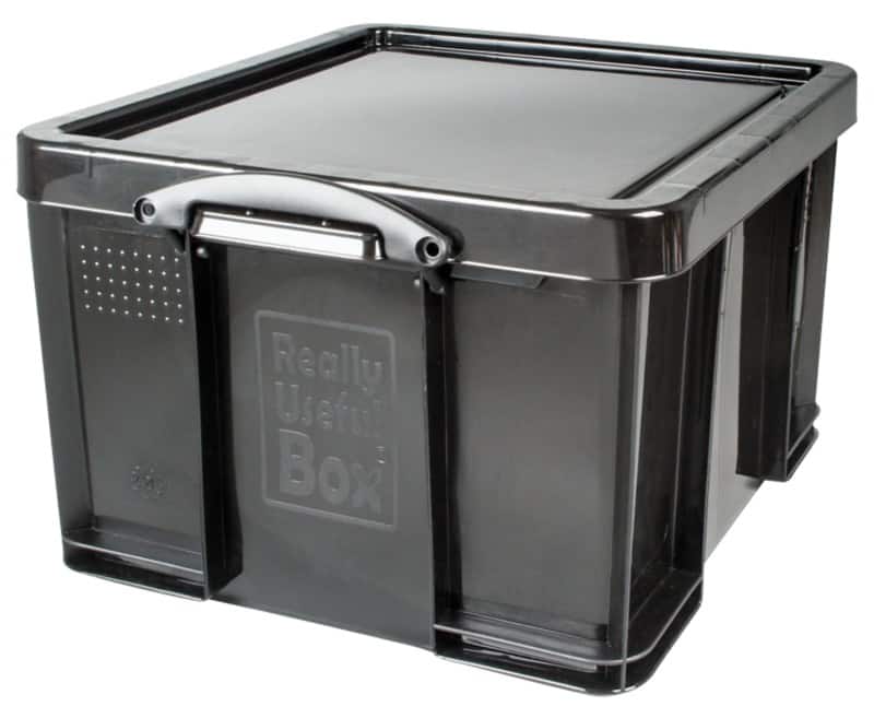 Really Useful Box Plastic Storage Box 42 L Black 44 x 52 x 31 cm