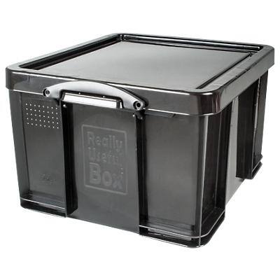 Really Useful Box Plastic Storage 42 Litre Black 440 x 520 x 310 mm