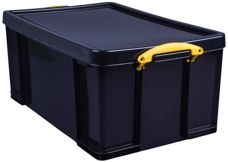 Really Useful Box Plastic Storage Box 64 L Black 44 x 71 x 31 cm