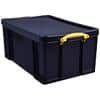 Really Useful Box Plastic Storage 64 Litre Black 440 x 710 x 310 mm