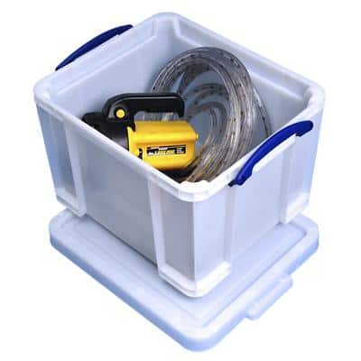 Really Useful Box Plastic Storage Extra Stong 35 Litre White 390 x 480 x 310 mm
