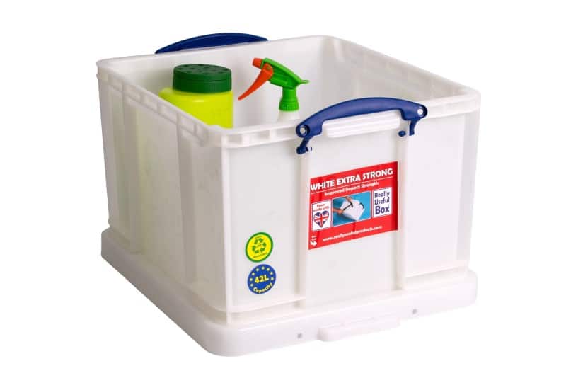 Really Useful Box Plastic Storage Box 42 L White 44 x 52 x 31 cm