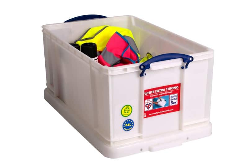 Really Useful Box Plastic Storage Box 64 L White 44 x 71 x 31 cm
