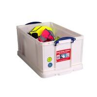 Really Useful Box Plastic Storage Extra Strong 64 Litre White 440 x 710 x 310 mm