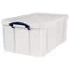 Really Useful Box Plastic Storage Extra Strong 64 Litre White 440 x 710 x 310 mm
