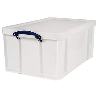 Really Useful Box Plastic Storage Extra Strong 64 Litre White 440 x 710 x 310 mm