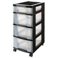 Really Useful Box Storage Unit 43 L Black, Transparent 30 x 42 x 72.5 cm