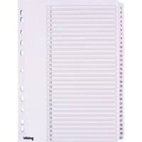 Viking Indices A4 White 31 Part Perforated Card 1 to 31