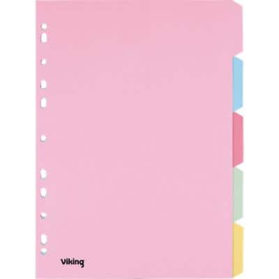 Office Depot Dividers A4 Assorted 5 Part Perforated Card Blank