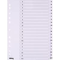 Viking Indices A4 White 20 Part Perforated Board A - Z