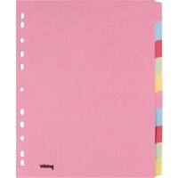 Office Depot Blank Dividers A4+ Assorted Multicolour 10 Part Cardboard Rectangular 11 Holes