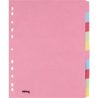 Viking Blank Dividers A4+ Assorted 10 Part Cardboard Rectangular 11 Holes 10 Sheets