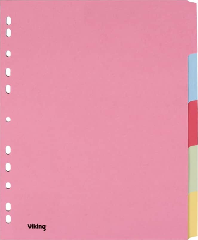Viking Dividers Blank Dividers 100% Recycled A4+ Assorted 5 Part Cardboard Rectangular 11 Holes 28403  