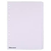 Office Depot Dividers 28109 A4 White 10 Part Perforated Card Blank