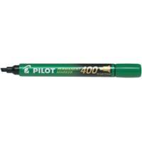 Pilot 400 Permanent Marker Broad Chisel 1.5 mm Green Non Refillable Pack of 12