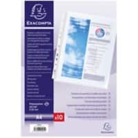 Exacompta Expanding Punched Pockets A4 Clear 200 Micron Pack of 10