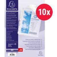 Exacompta Punched Pockets 5503E A4 Polypropylene 23 (W) x 30.5 (H) cm Transparent Pack of 10