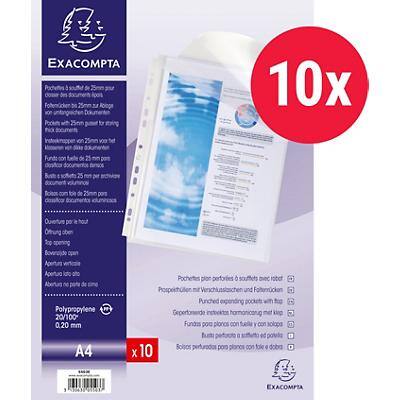 Exacompta Punched Pockets 5503E A4 Polypropylene 23 (W) x 30.5 (H) cm Transparent Pack of 10