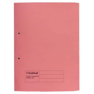 Guildhall Flat Bar File 348-PNKZ Foolscap Pink Manilla 24.5 x 35.5 cm Pack of 50